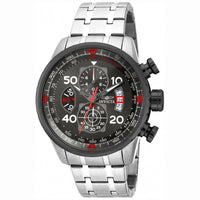 Invicta 17204 Men's Aviator Chronograph Gunmetal Dial Stainless Steel Bracelet Watch ,