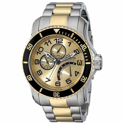 Invicta 17357 Men's Pro Diver Two Tone Bracelet Gold Tone Dial Dive Watch ,