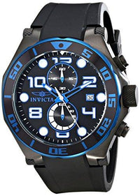 Invicta 17816 Men's Pro Diver Black Dial Black Rubber Strap Chronograph Watch ,