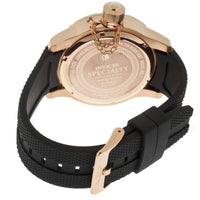 Invicta 1793 Men's Specialty Black Dial Rubber Strap Rose Gold Tone Steel Watch ,