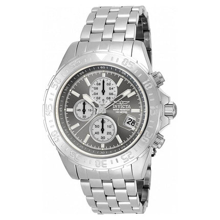 Invicta 18850 Men's Aviator Maverick Charcoal Dial Steel Bracelet Chronograph Watch ,