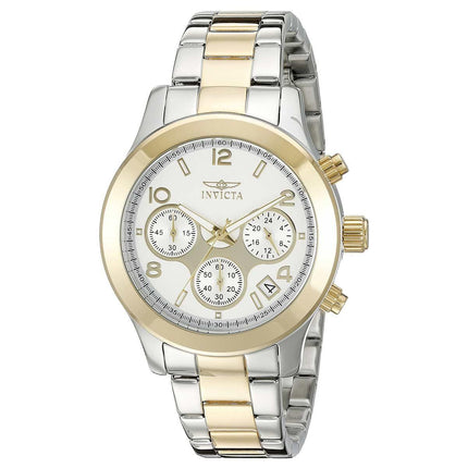 Invicta 19219 Women's Angel Silver Dial Two Tone Steel Chronograph Quartz Watch ,