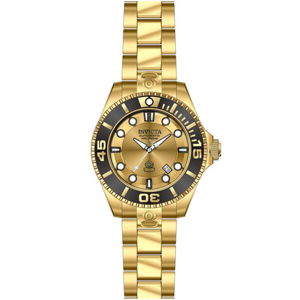 Invicta 19807 Men's Pro Diver Automatic Dive Gold Tone Dial Yellow Gold Steel Watch ,