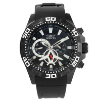 Invicta 21741 Men's Aviator Black Dial Black IP Steel Black Polyurethane Strap Watch ,