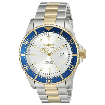 Invicta 22061 Men's Pro Diver Silver Dial Two Tone Bracelet Quartz Dive Watch ,
