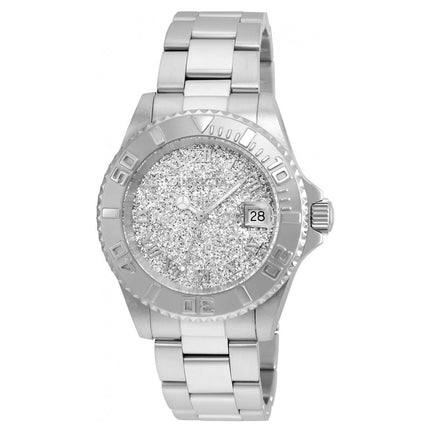 Invicta 22706 Women's Angel Silver Textured Dial Steel Bracelet Dive Watch ,