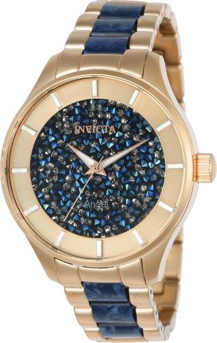 Invicta 24662 Women's Angel Blue Crystal Rose Gold Dial Watch ,