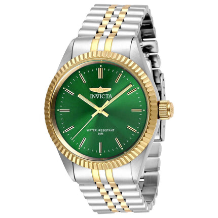 Invicta 29379 Men's Specialty Green Dial Two Tone Bracelet Watch ,