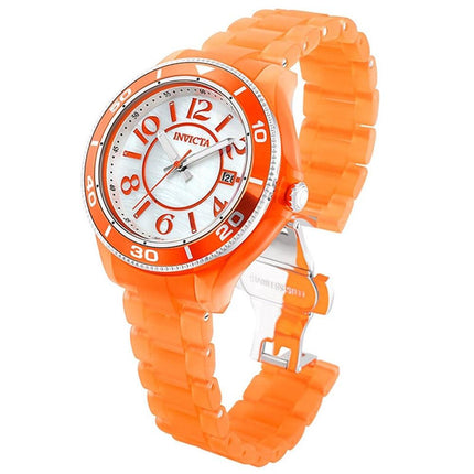 Invicta 30358 Women's Anatomic MOP Dial Orange Bracelet Watch ,