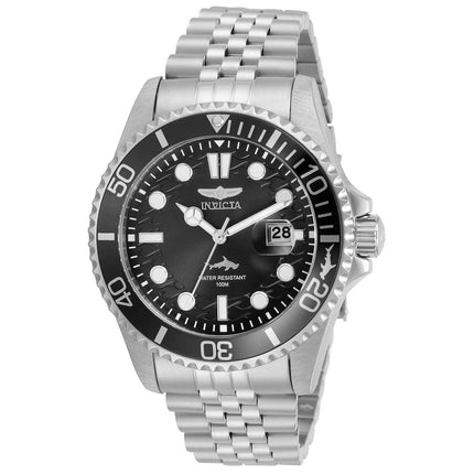 Invicta 30609 Men's Pro Diver Black Dial Silver Tone Bracelet Watch ,
