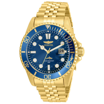 Invicta 30612 Men's Pro Diver Blue Dial Yellow Gold Bracelet Watch ,