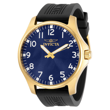 Invicta 30707 Men's Specialty Yellow Gold Case Blue Dial Watch ,