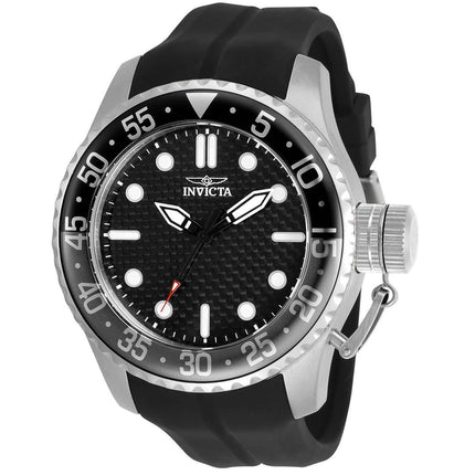 Invicta 30725 Men's Pro Diver Carbon Fiber Black Dial Strap Watch ,