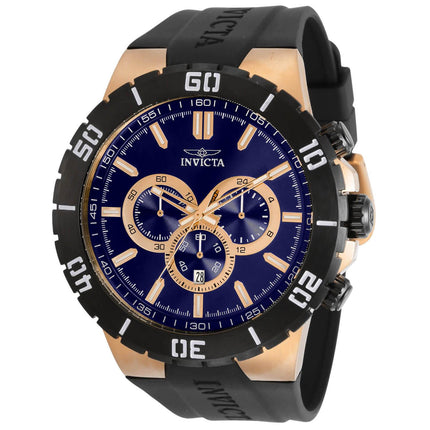Invicta 30729 Men's Pro Diver Rose Gold Case Blue Dial Watch ,