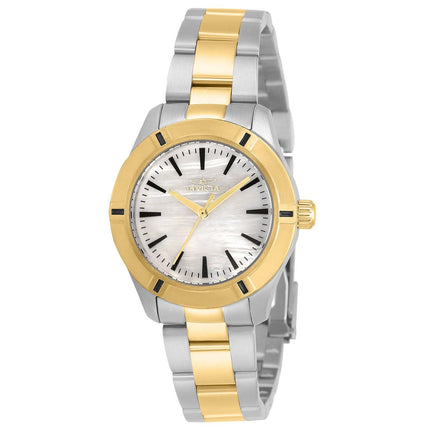 Invicta 30739 Women's Pro Diver White MOP Dial TT Bracelet Watch ,