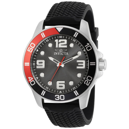 Invicta 30747 Men's Pro Diver Charcoal Dial Black Strap Watch ,