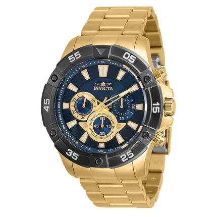 Invicta 30755 Men's Pro Diver Chrono Blue and Gold Dial Watch ,