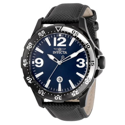 Invicta 30817 Men's Specialty Quartz Blue Dial Leather Strap Watch ,