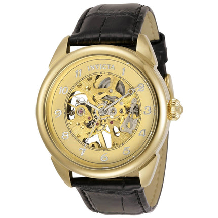 Invicta 31306 Men's Specialty Gold Tone Skeleton Dial Strap Watch ,