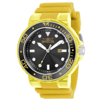 Invicta 32328 Men's Pro Diver Black Dial Quartz Yellow Strap Watch ,
