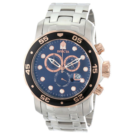 Invicta 80038 Men's Pro Diver Quartz Chronograph Stainless Steel Blue Dial Dive Watch ,