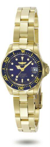 Invicta 8944 Women's Pro Diver Gold Tone Stainless Steel Blue Dial Dive Watch ,