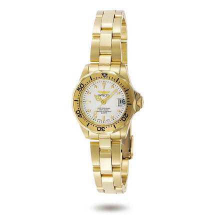 Invicta 8945 Women's Pro Diver White Dial Gold Tone Watch ,
