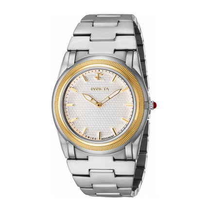 Invicta Boy's Quartz Watch - Reserve Slim Silver Dial Two Tone Case Bracelet | 41054 ,