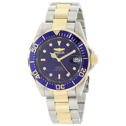 Invicta Men's Automatic Two Tone Bracelet Watch - Pro Diver Blue Dial Date | 8928 ,