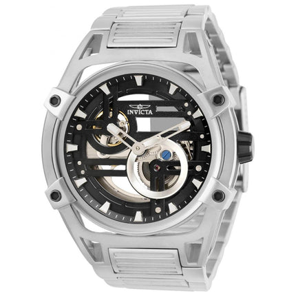 Invicta Men's Automatic Watch - Akula Black Dial Silver Tone Bracelet | 32360 ,