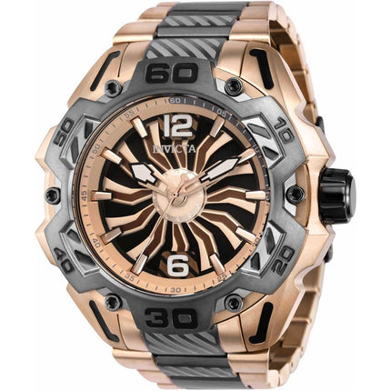 Invicta Men's Automatic Watch - Aviator Black and Rose Gold Dial Bracelet | 36109 ,