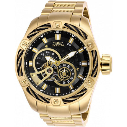 Invicta Men's Automatic Watch - Bolt Black Dial Yellow Gold Bracelet | 26775 ,