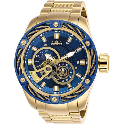Invicta Men's Automatic Watch - Bolt Blue Dial Yellow Gold Bracelet | 26776 ,