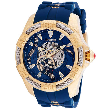 Invicta Men's Automatic Watch - Bolt Blue Rubber Strap Semi Skeleton Dial | 32326 ,
