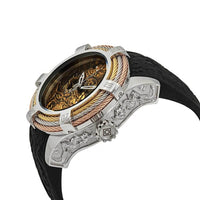 Invicta Men's Automatic Watch - Bolt Open Heart Brown Dial Black Strap | 27875 ,