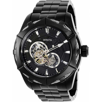 Invicta Men's Automatic Watch - Bolt Open Heart Dial Black Steel Bracelet | 37688 ,