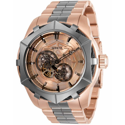 Invicta Men's Automatic Watch - Bolt Rose Gold and Black Dial SS Bracelet | 34709 ,
