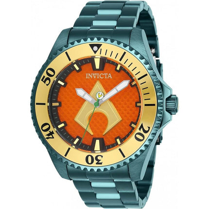 Invicta Men's Automatic Watch - DC Comics Orange Dial Green Bracelet | 27139 ,