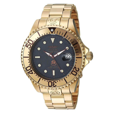 Invicta Men's Automatic Watch - Grand Diver Black Dial Yellow Steel Dive | 24766 ,