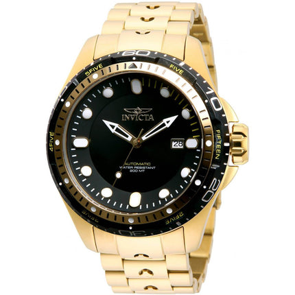 Invicta Men's Automatic Watch - Hydromax Black Dial Yellow Gold Bracelet | 32239 ,