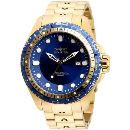 Invicta Men's Automatic Watch - Hydromax Blue Dial Yellow Gold Bracelet | 32240 ,