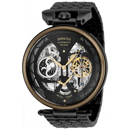 Invicta Men's Automatic Watch - Objet D Art Dual Time Black and Khaki Case | 38327 ,