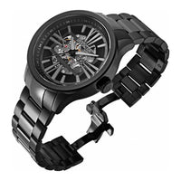 Invicta Men's Automatic Watch - Objet D Art Semi Skeleton Dial Black Bracelet | 32743 ,