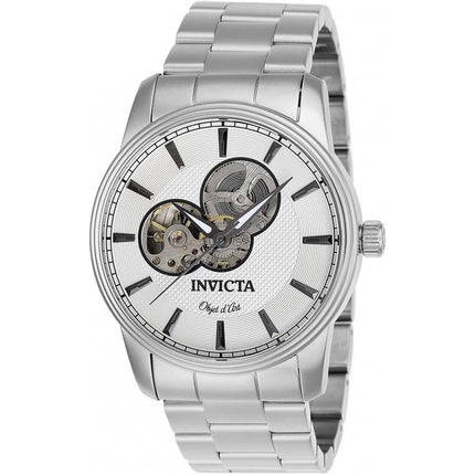 Invicta Men's Automatic Watch - Objet D Art Silver Tone Dial Bracelet | 27560 ,