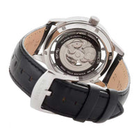 Invicta Men's Automatic Watch - Objet D Art Skeleton Dial Black Leather Strap | 25259 ,