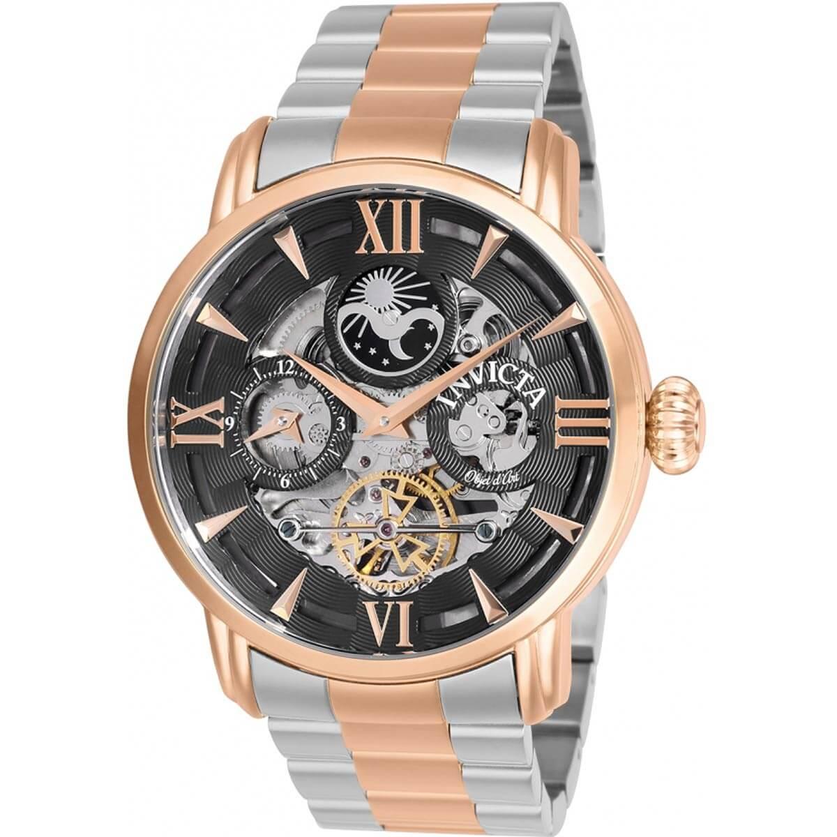 Invicta Men's Automatic Watch Objet D Art Skeleton Dial Bracelet