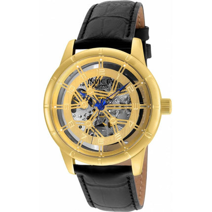 Invicta Men's Automatic Watch - Objet D Art Skeleton Dial Leather Strap | 25260 ,