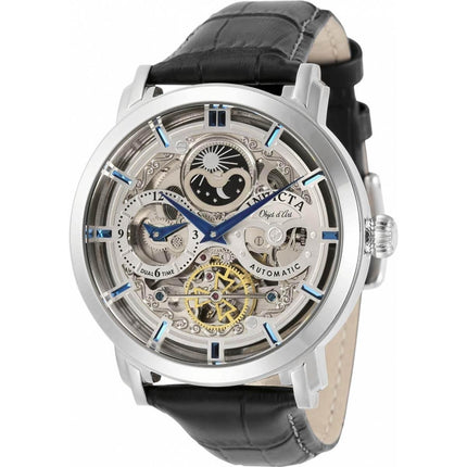 Invicta Men's Automatic Watch - Objet D Art Skeleton Dial Leather Strap | 32298 ,
