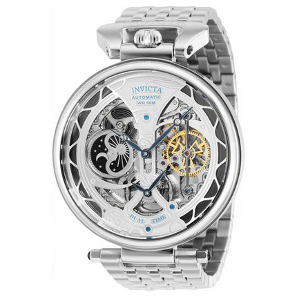 Invicta Men's Automatic Watch - Objet D Art Skeleton Dial Silver Bracelet | 38325 ,