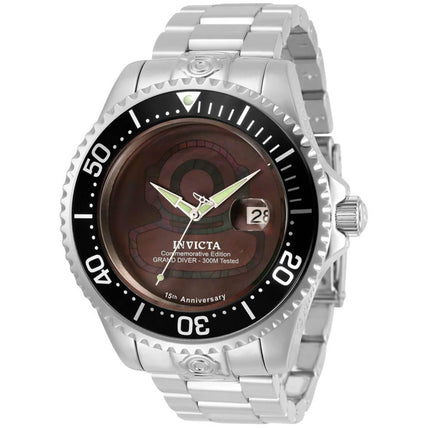 Invicta Men's Automatic Watch - Pro Diver Black and Brown MOP Dial Bracelet | 30655 ,